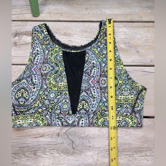 Victoria’s Secret Sports Bra. Women’s Sz-M Neon | Yellow | Black| Mesh Back - Picture 9 of 12